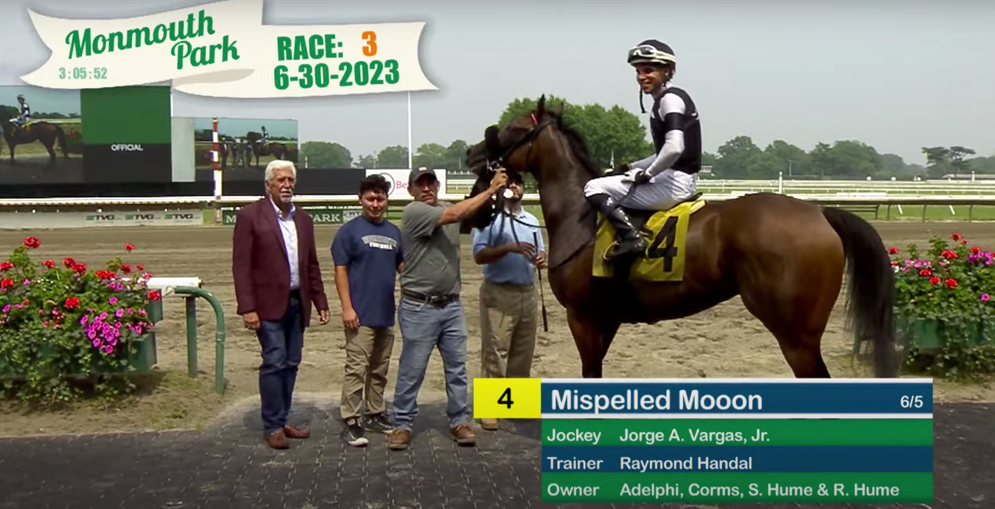 Mispelled Mooon Wins At Monmouth