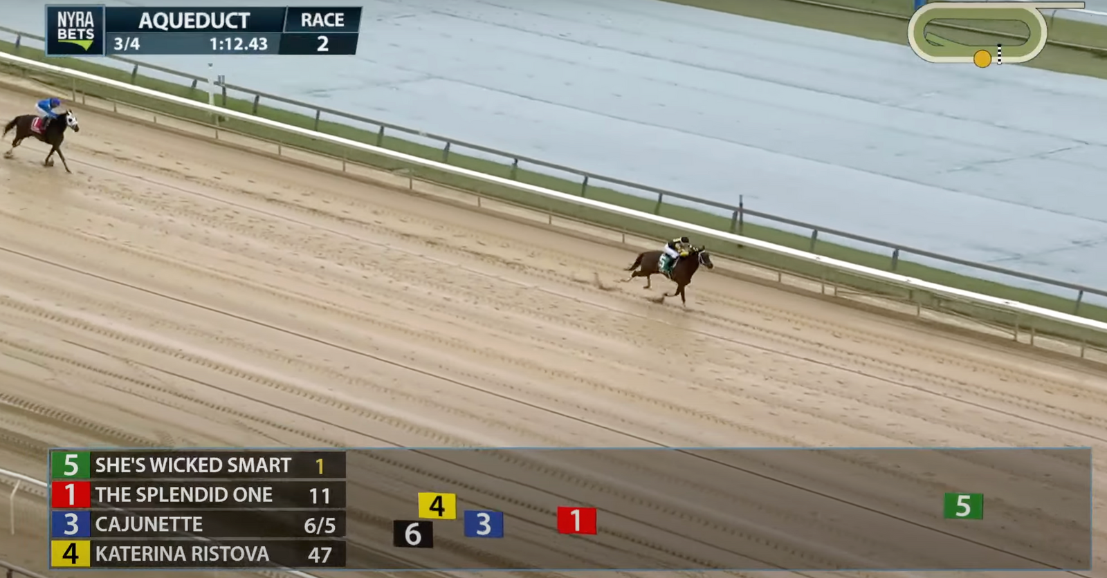 She's Wicked Smart Breaks Her Maiden By 11.5 Lengths!