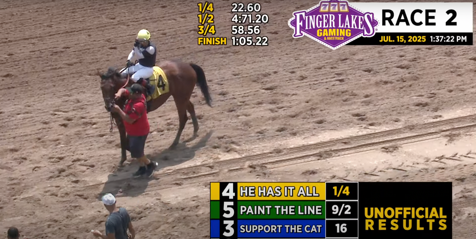 He Has It All Wins At Finger Lakes!